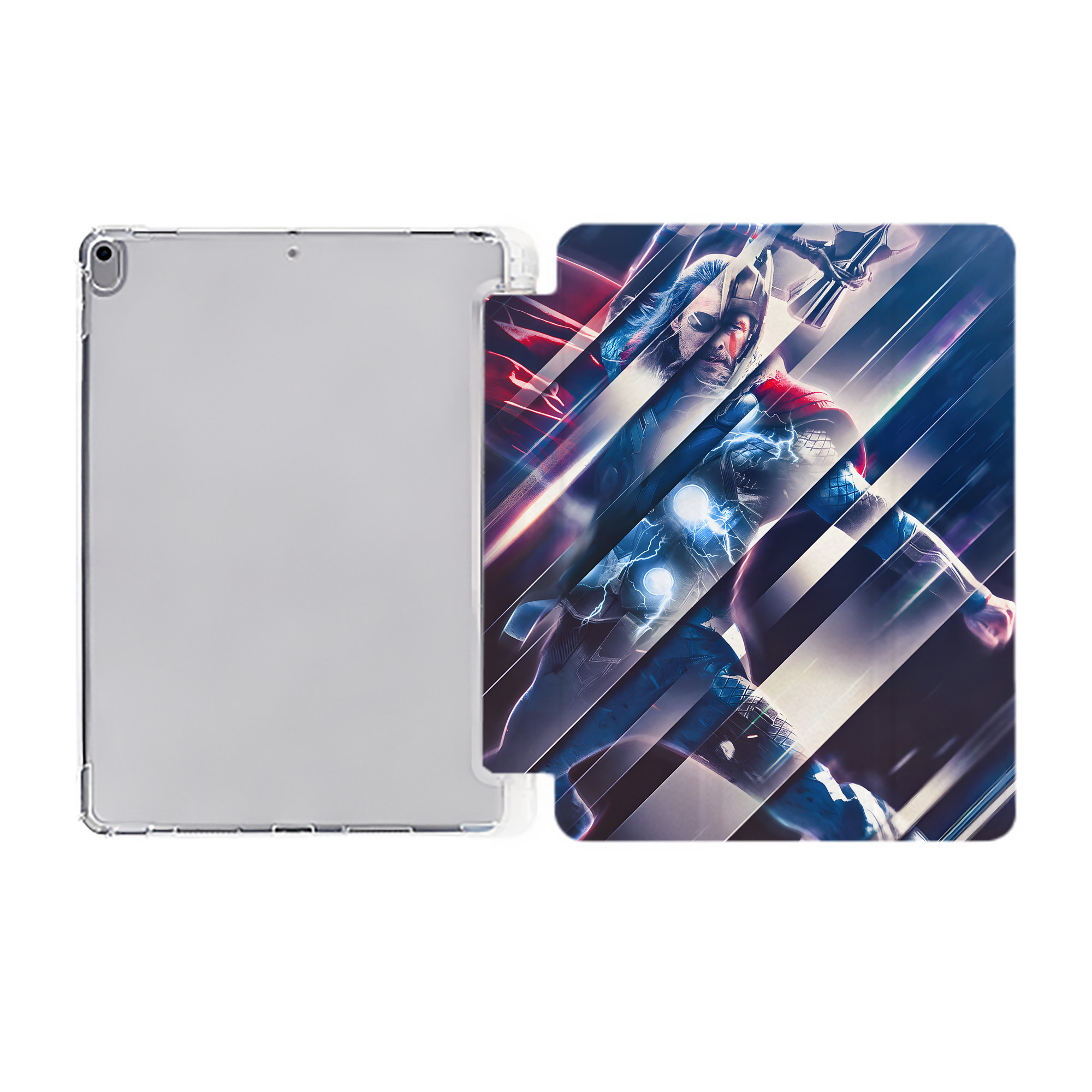 （画像用） アベンジャーズ The Avengers IPad ケース ペン収納付き 三つ折りスタンド PUレザー×シリコン 対応機種9.5/10.5/10.9インチ